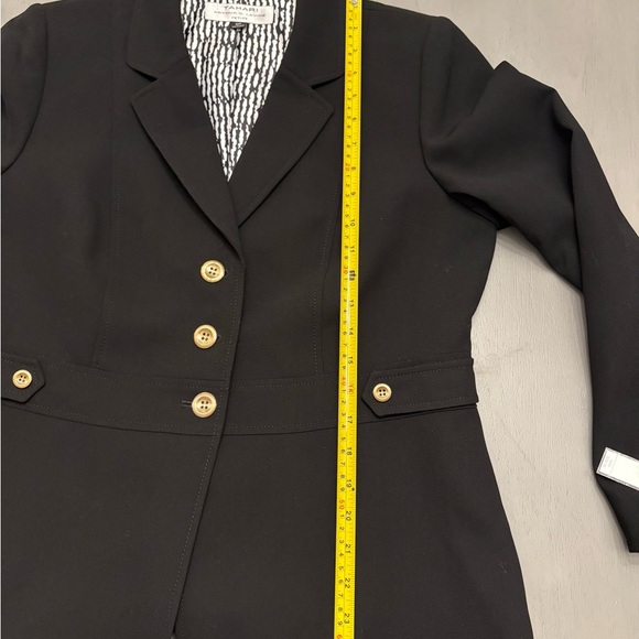 Tahari ASL Black Blazer Jacket Women’s 10P 3 Gold Buttons Formal Office Wear NWT - Picture 13 of 15
